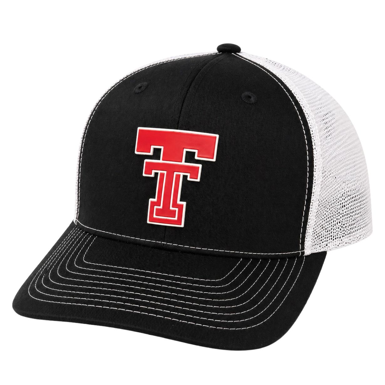 Adult QuarterFour Texas Tech Double T Patch Trucker Cap