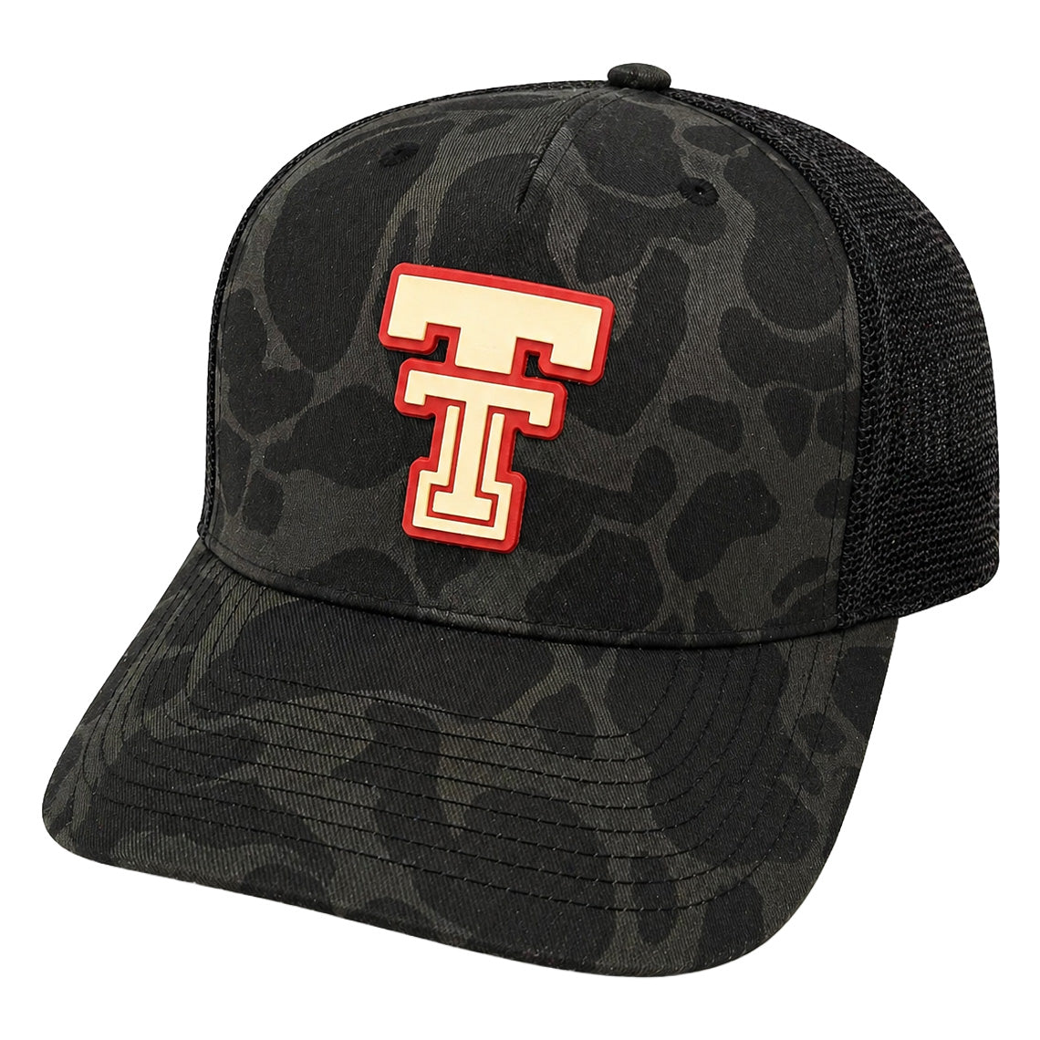 Adult QuarterFour Texas Tech Double T Patch Trucker Cap