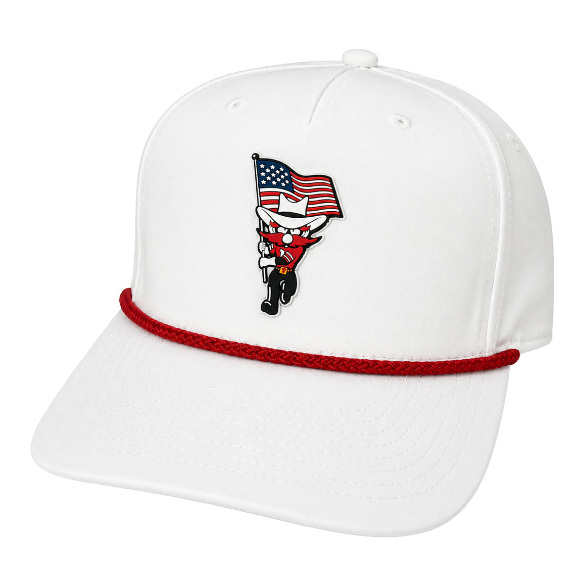 Adult QuarterFour Texas Tech USA Raider Red Patch Rope Cap