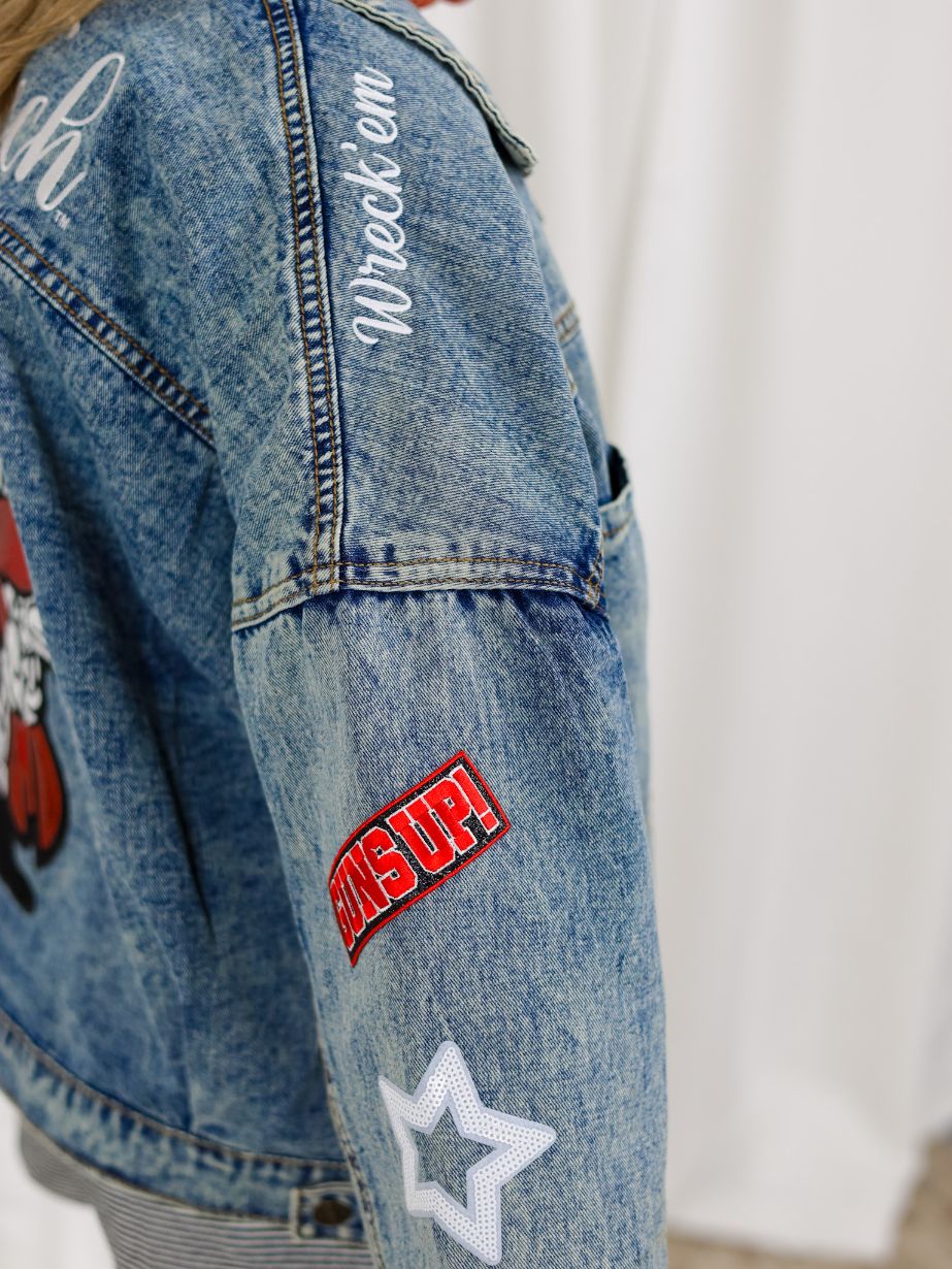 Women's Texas Tech Denim Bling Jacket