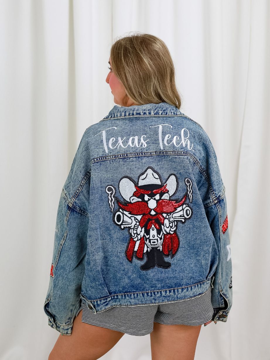 Women's Texas Tech Denim Bling Jacket