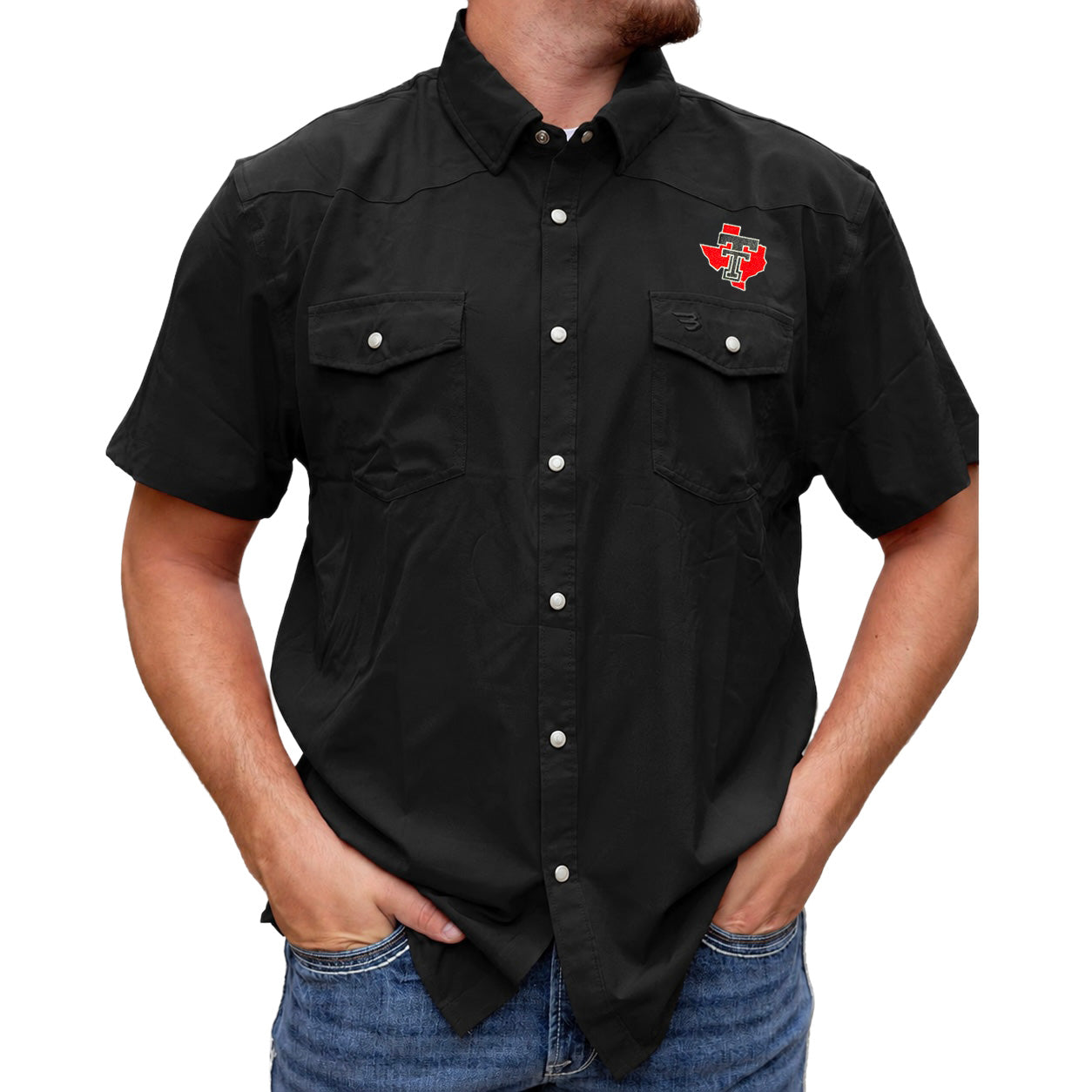 Men's Burlebo Texas Tech Raiderland Pearl Snap Performance Western Shirt
