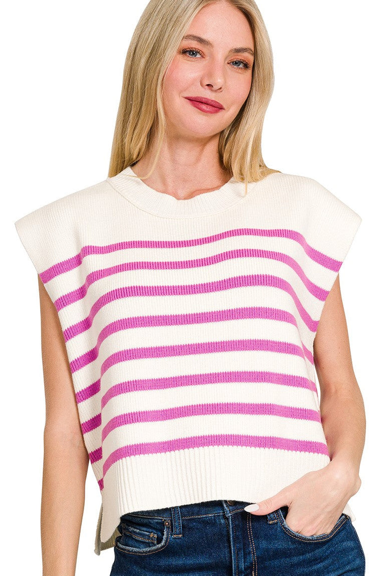 Women's Striped Sweater Vest