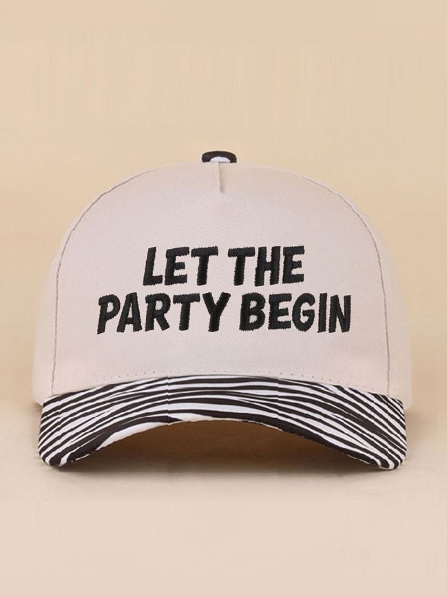 Women's Let The Party Begin Zebra Cap