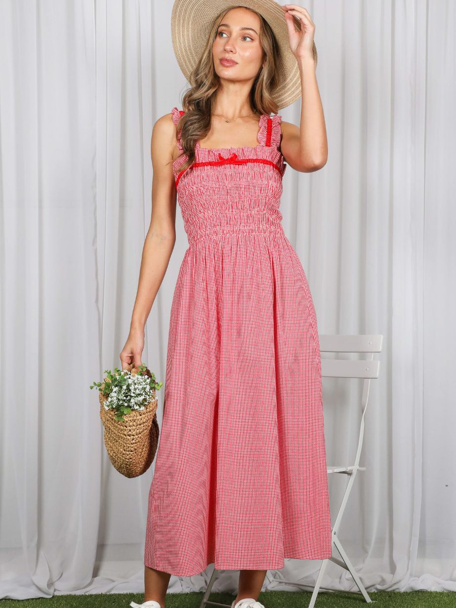 Women's Velvet Trim Dress