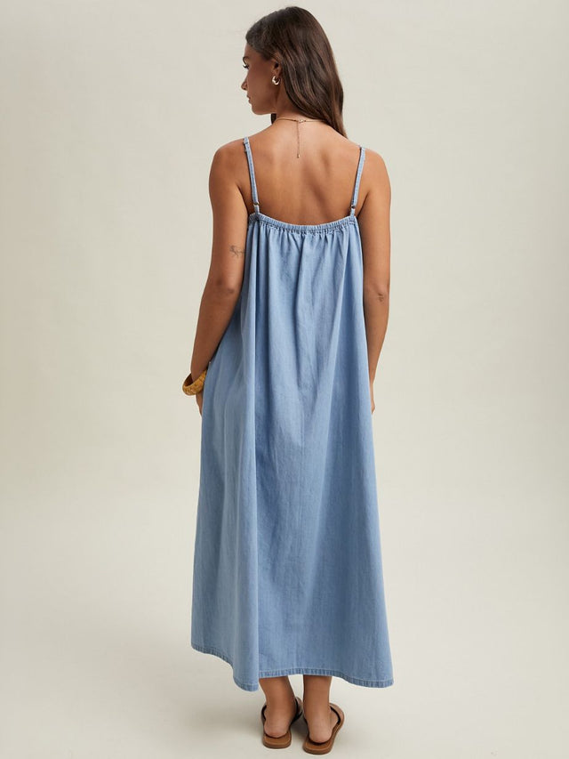 Women's Denim Maxi Dress