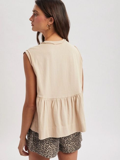 Women's Pleated Knit Tank