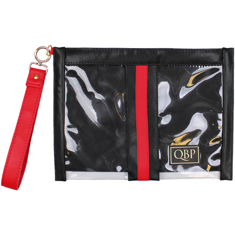 QB Producer Deluxe Clear Backdropped Clutch