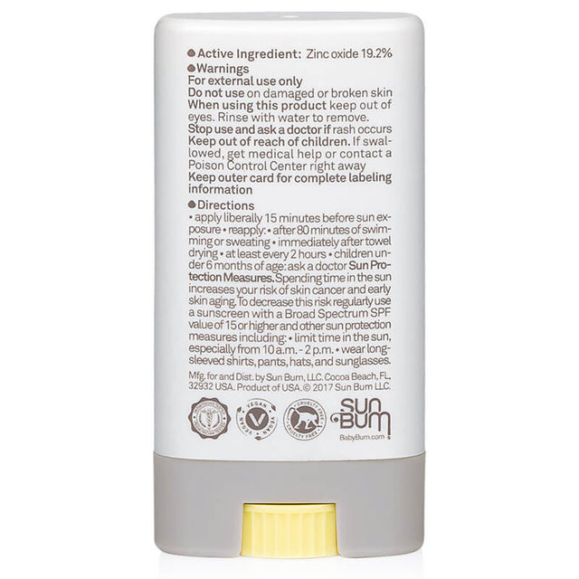 Sun Bum Baby Bum Mineral SPF 50 Sunscreen Face Stick