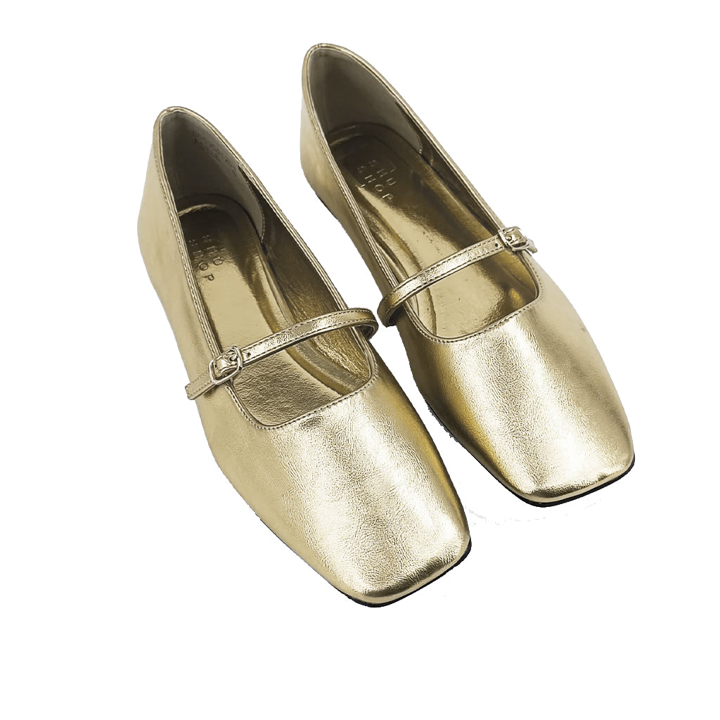 Women's ShuShop Adele Golden Ballet Flats