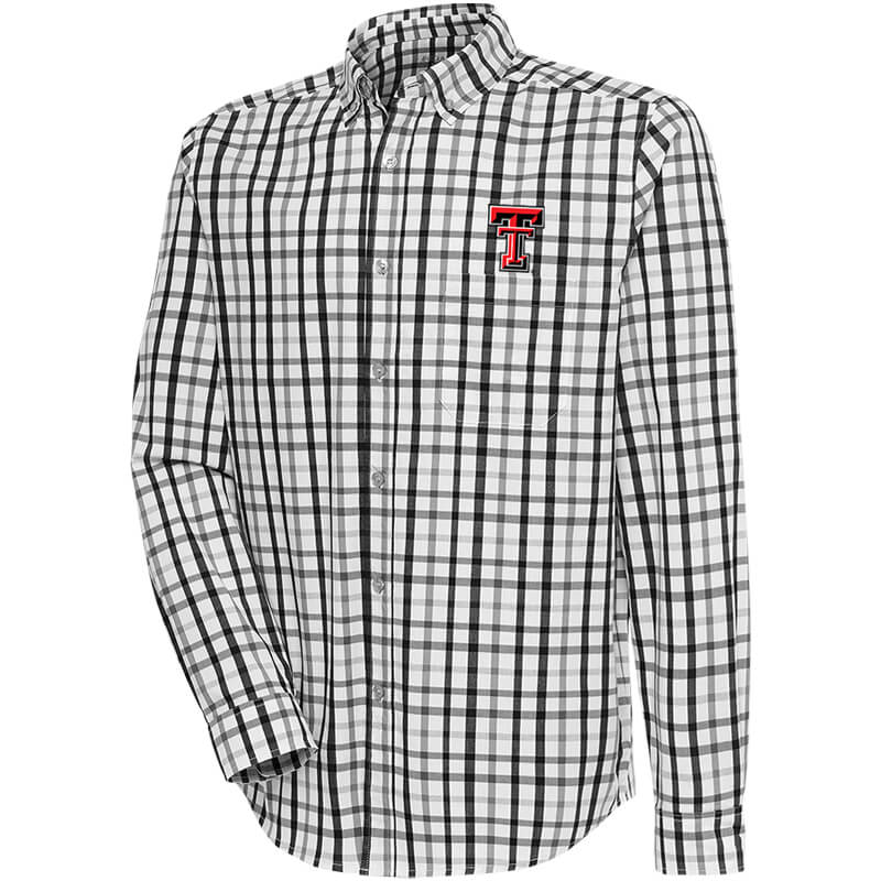 Men's Antigua Texas Tech Tending Button Down Shirt
