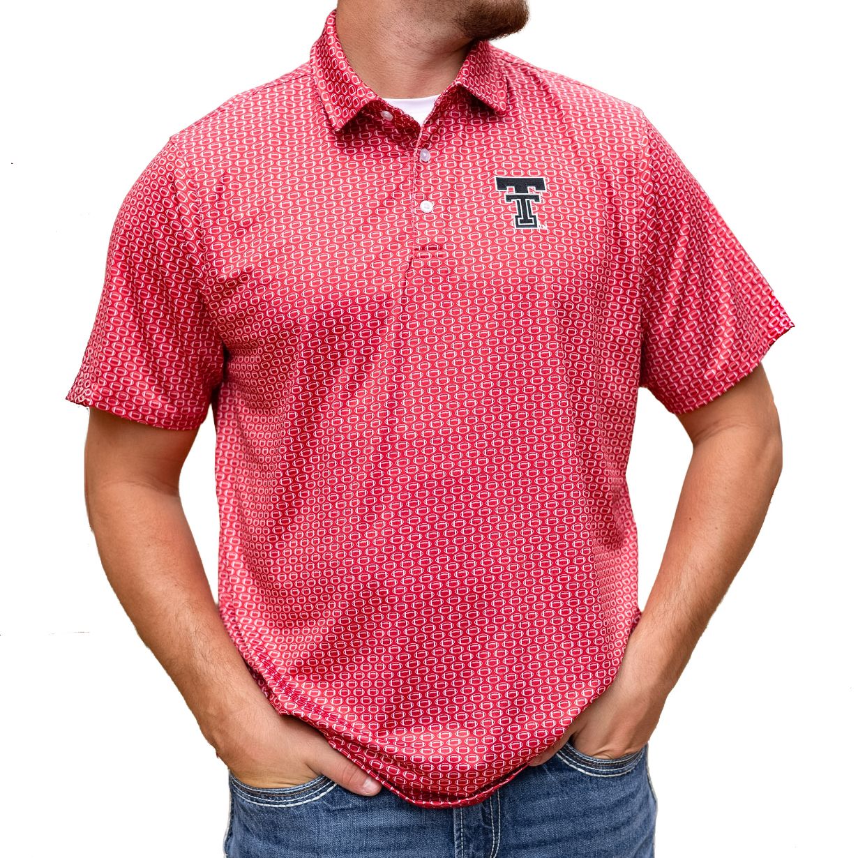 Men's Antigua Texas Tech Huddle Polo