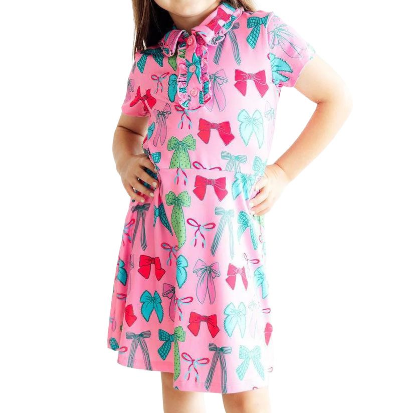 Youth Girls' Pink Twirls Dress