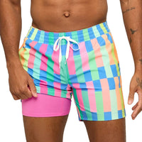 Men's Chubbies The Technicolor Stitches 5.5" Lined Classic Swim Trunk