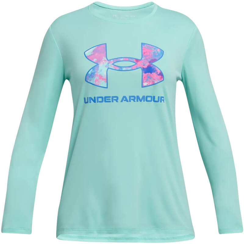 Youth Under Armour Tech Big Logo Print Fill L/S Tee