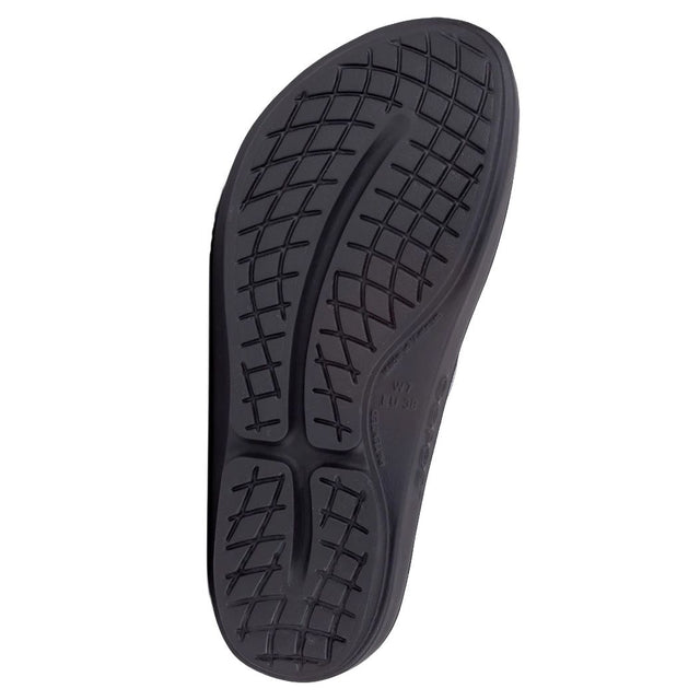 Women's OOFOS OOlala Black Thong Sandal