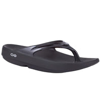 Women's OOFOS OOlala Black Thong Sandal