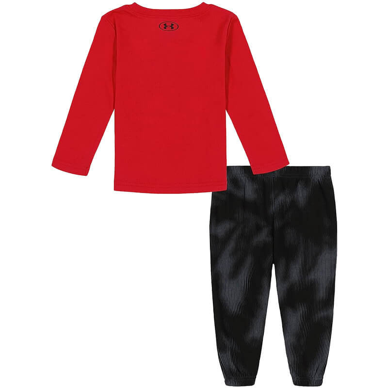 Infant Under Armour Tilted Logo L/S Tee & Pants Set