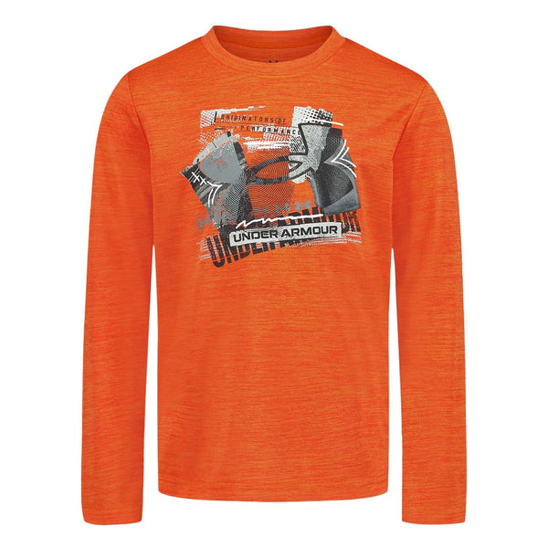 Youth Boys' Under Armour Logo Twist L/S Poly Tee