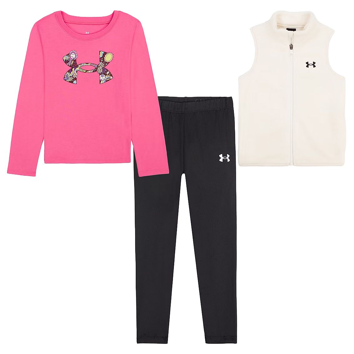 Infant Girl's Under Armour 3PC Sherpa Vest Set