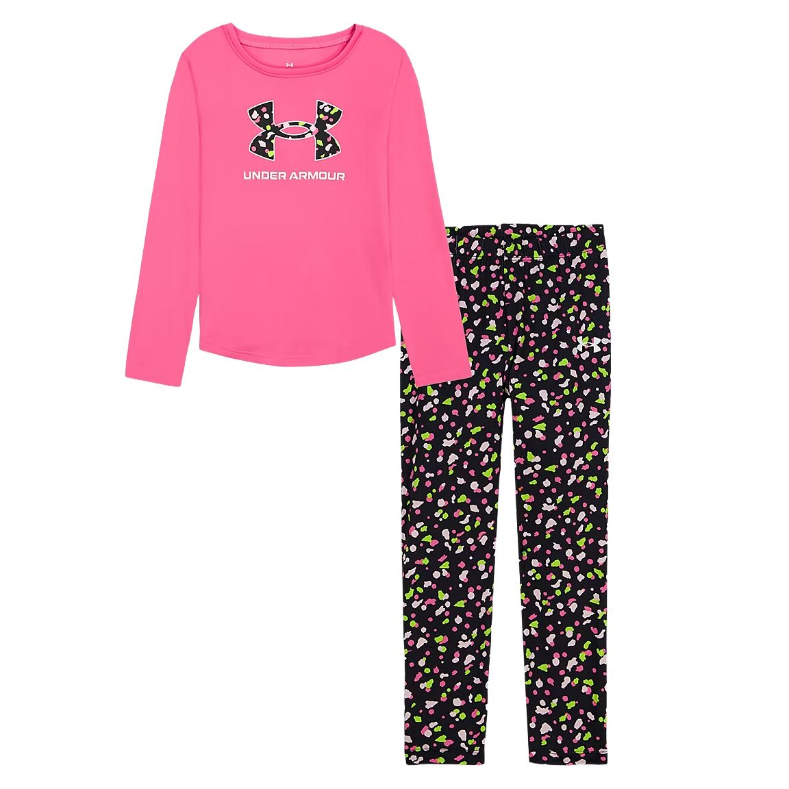 Youth Girls' Under Armour Printed L/S Legging Set