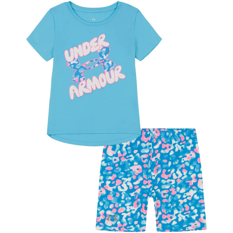 Infant Under Armour Bubble S/S Tee & Biker Shorts Set