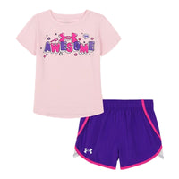 Toddler Under Armour Awesome S/S Tee & Shorts Set