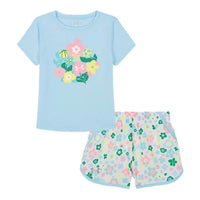 Infant Under Armour Floral Print S/S Tee & Shorts Set