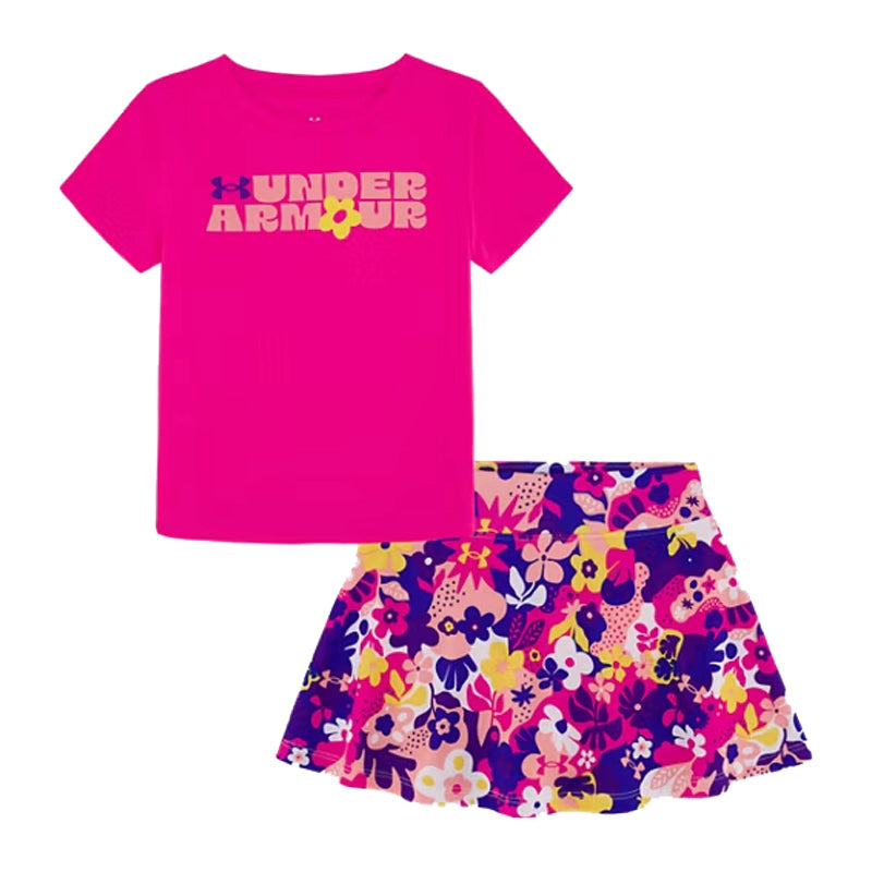 Infant Under Armour Floral Print S/S Tee & Skort Set