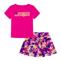 Infant Under Armour Floral Print S/S Tee & Skort Set
