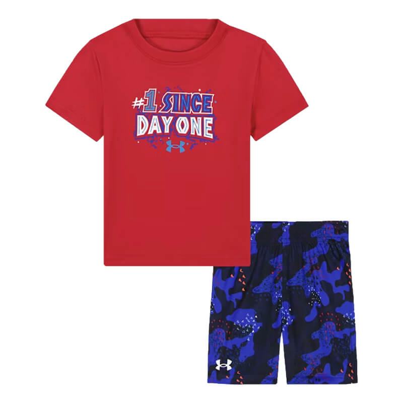 Toddler Under Armour #1 Day One S/S Tee & Shorts Set