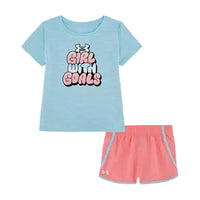 Infant Under Armour Girls With Goals S/S Tee & Shorts Set