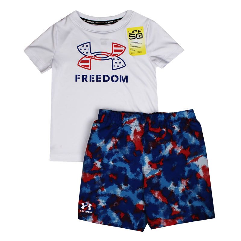 Toddler Under Armour Freedom Print Swim Set