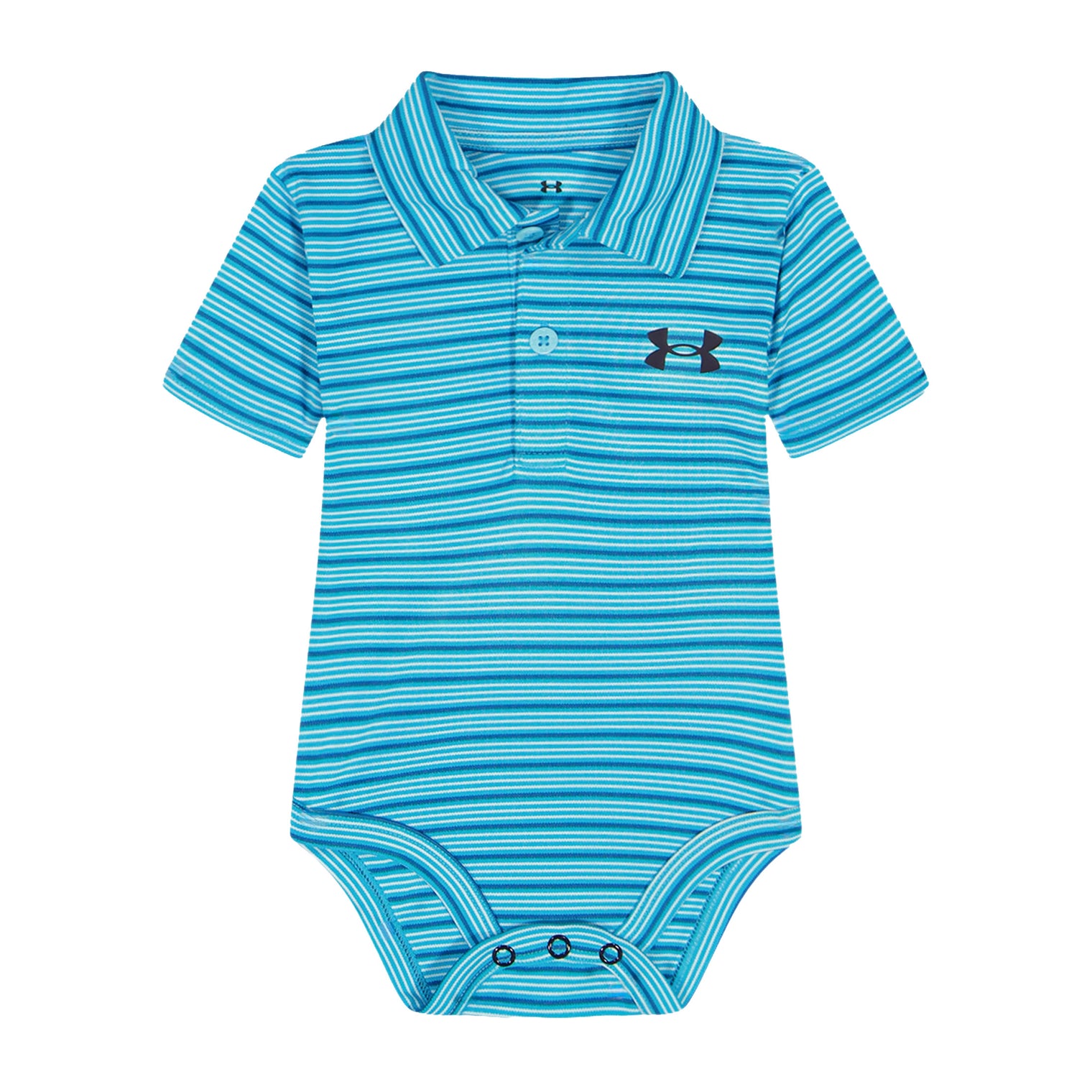 Newborn Boys' Under Armour Stripe Polo Bodysuit