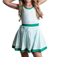 Youth Girls' Green Check Dress