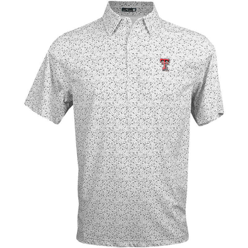 Men's GenTeal Texas Tech brrrº Printed Performance Polo