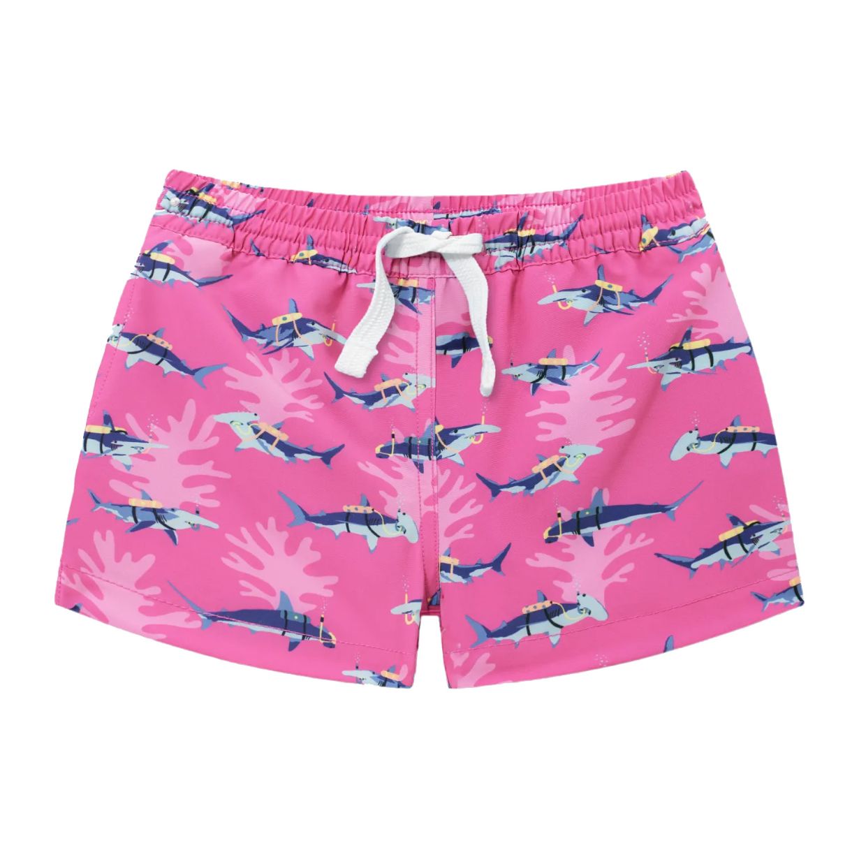 Toddler Boys' Chubbies The Lil Great Pink Shark Swim Trunk