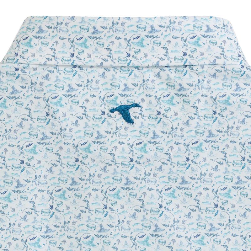 Men's GenTeal Off Shore Print Performance Polo