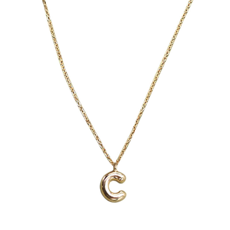 Bubble Balloon Initial Necklace