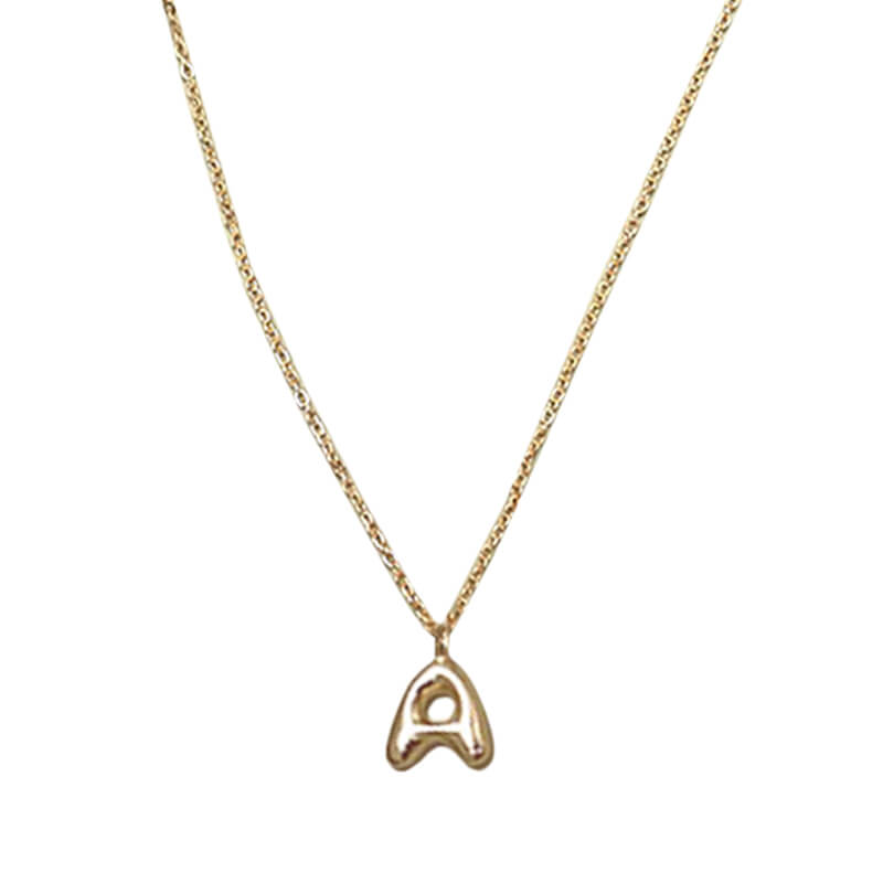 Bubble Balloon Initial Necklace