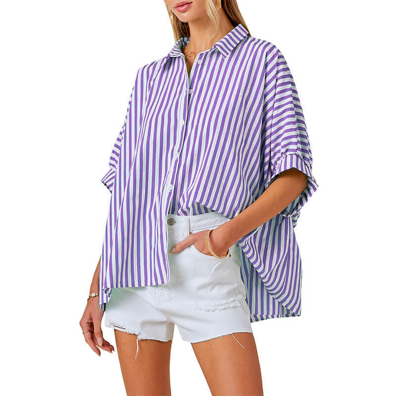 Women's Oversized Stripe Shirt