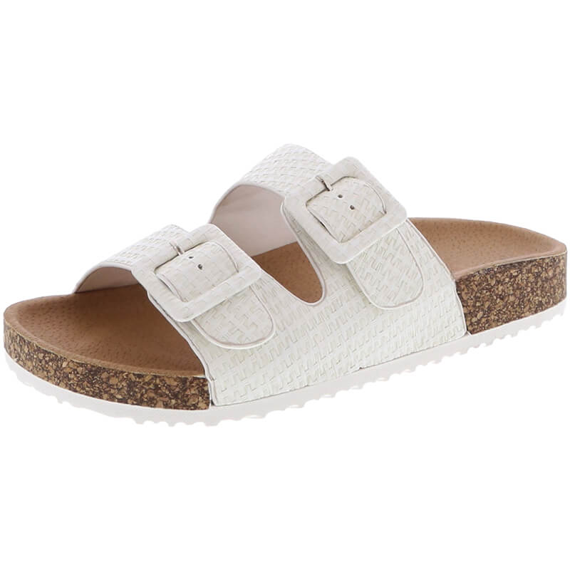 Women's Raffia Slip-On Slide