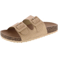 Women's Raffia Slip-On Slide