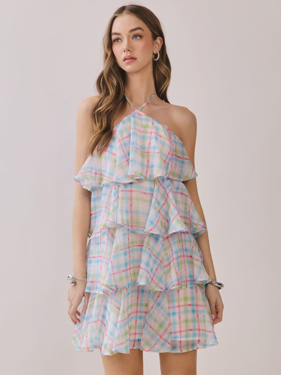 Women's Plaid I'm Here Dress