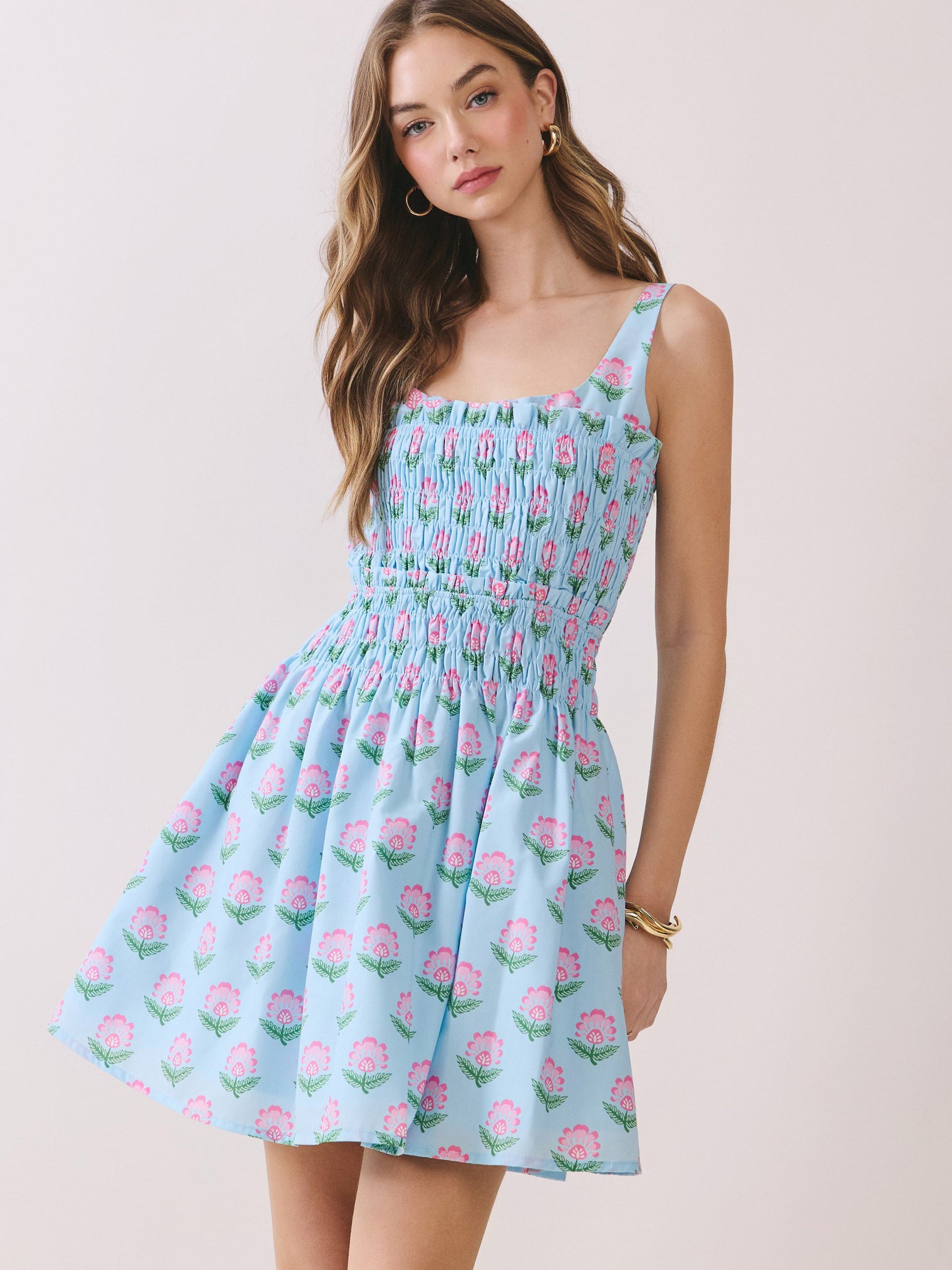 Women's Floral Smocked Dress