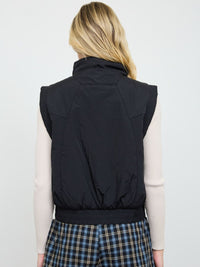 Women's Cropped Mock Puffer Vest