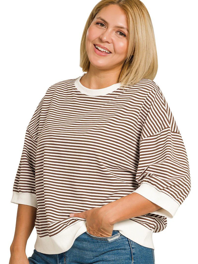 Women's Striped Plus Top