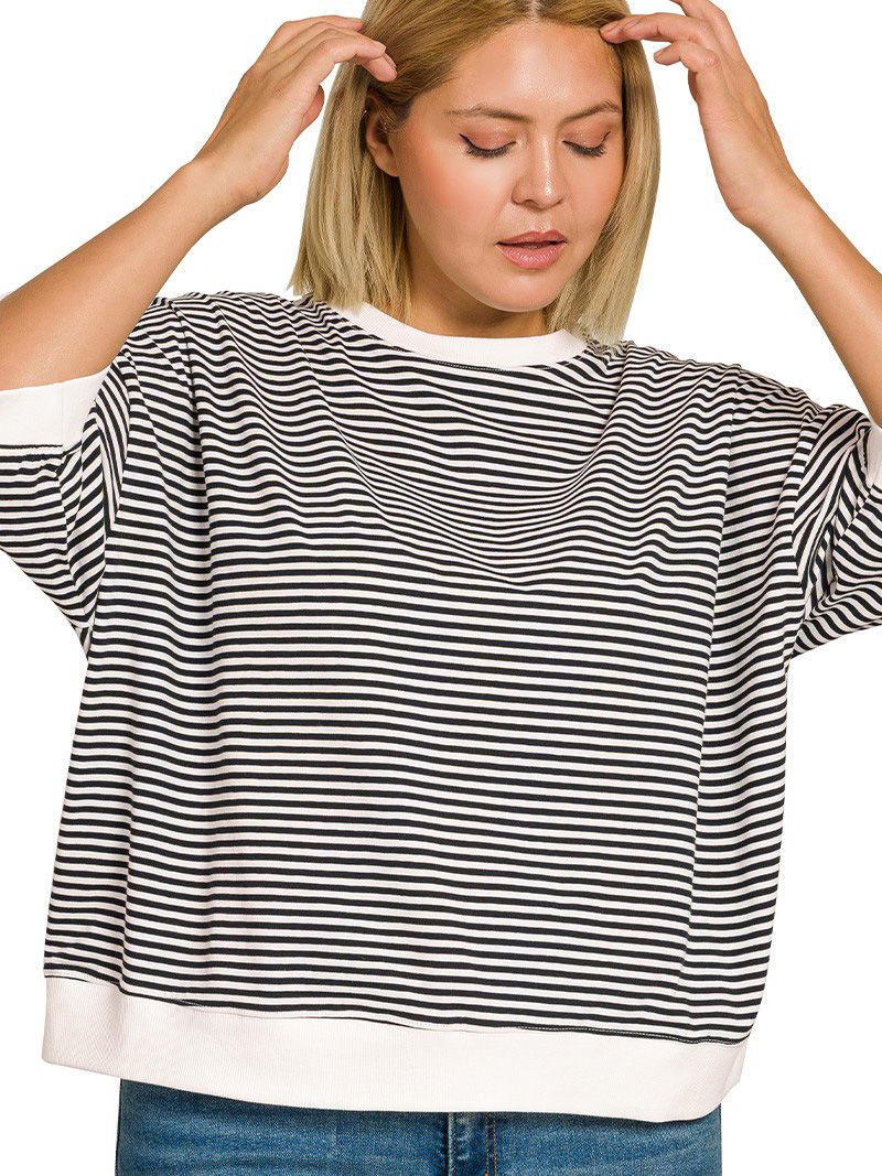 Women's Striped Plus Top