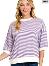Women's Striped Plus Top