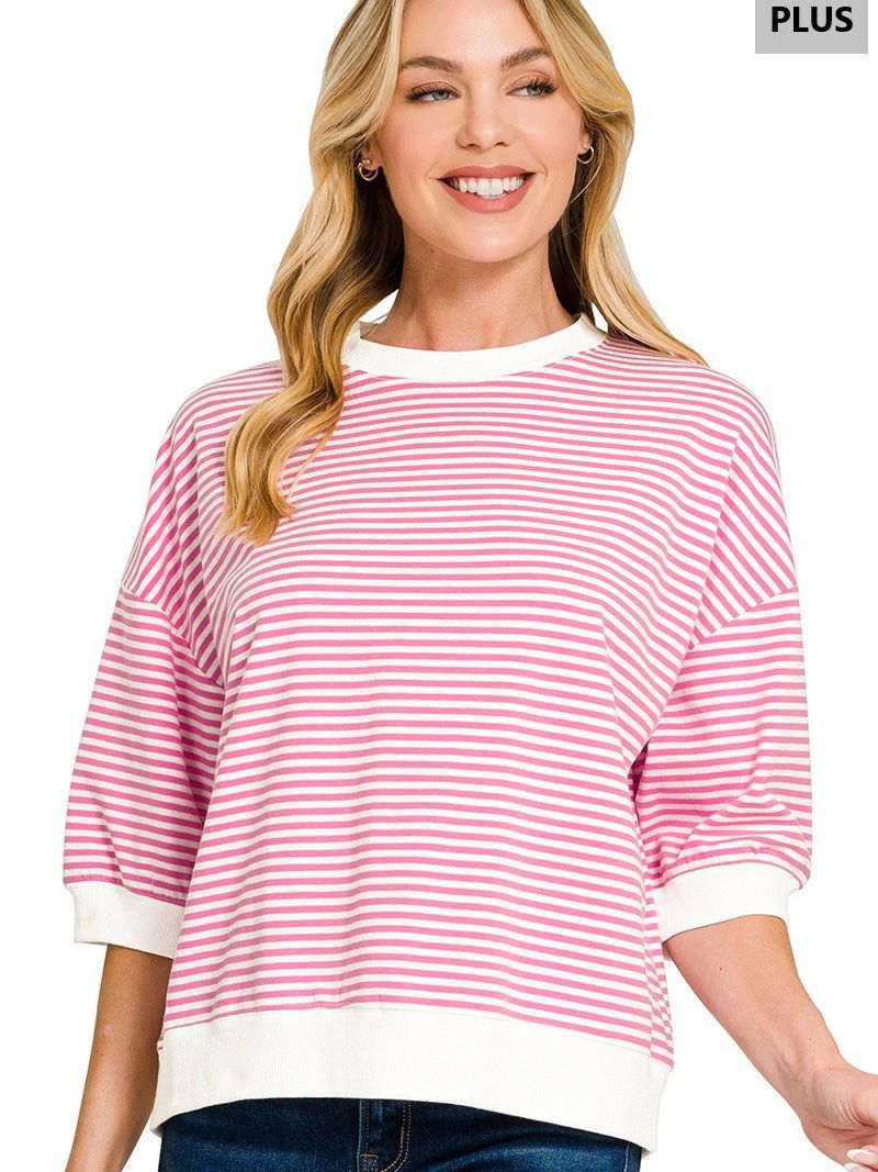 Women's Striped Plus Top